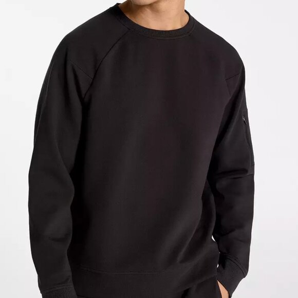 DSG Men's Sport Fleece Crewneck, Pure Black, Medium, NWT - Picture 5 of 5